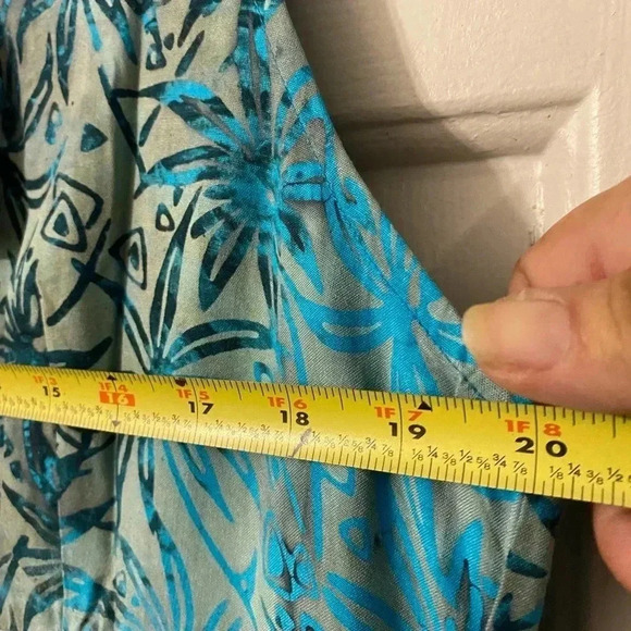 Sleeveless Tank Teal Black Olive Green Floral Dress XL *NWT*‎ - Picture 5 of 6